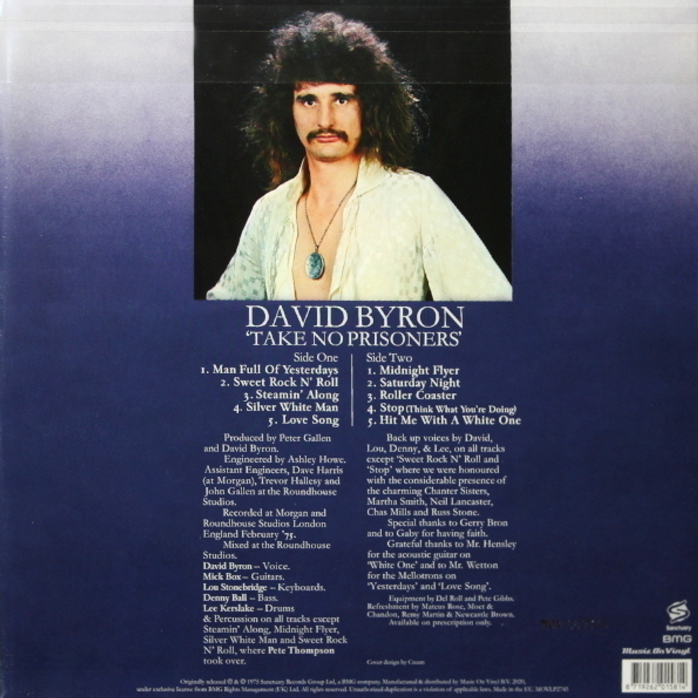 David Byron / Take No Prisoners (Coloured Vinyl)(LP)