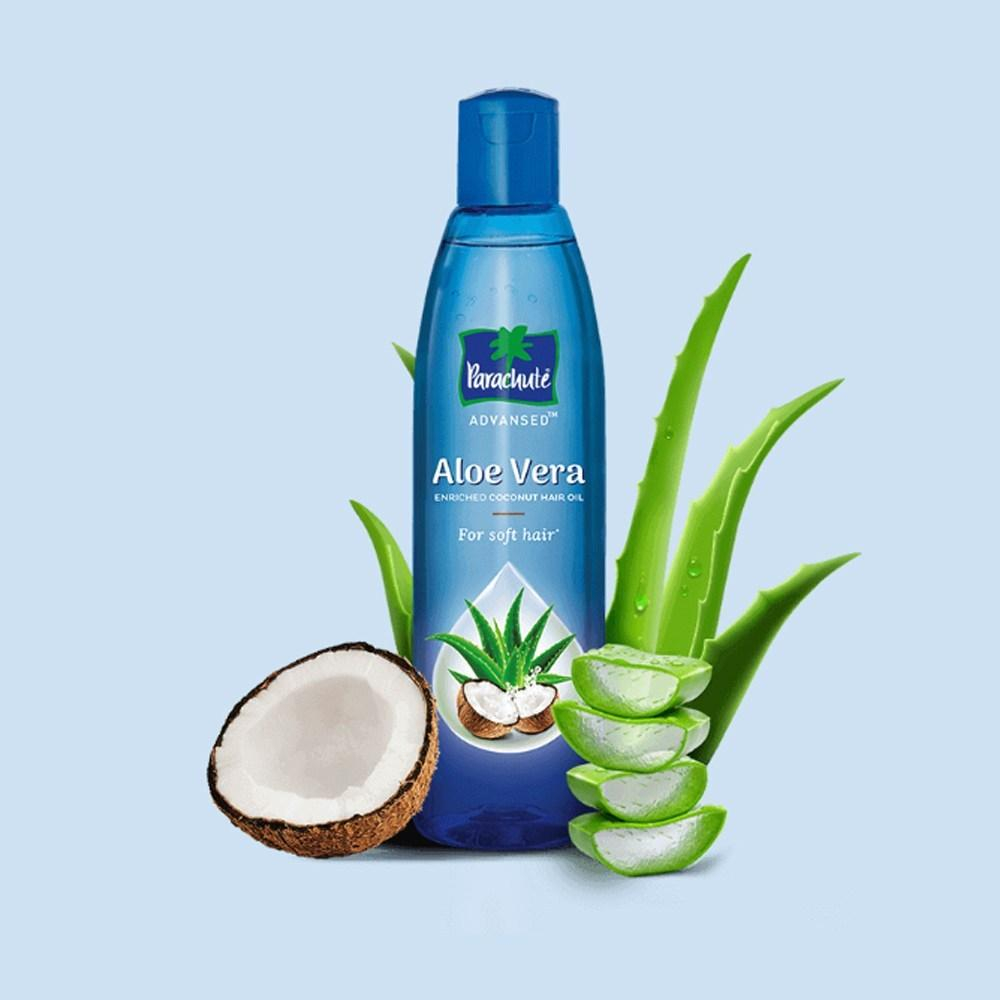 Parachute Advansed ALOE VERA Enriched Coconut HAIR OIL, Marico Limited (Кокосовое масло ДЛЯ ВОЛОС, обогащенное АЛОЕ (Алое) ВЕРА, для мягких волос, Парашют), 150 мл.