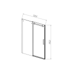 Душевая дверь Vincea Комо-Н (Como-N) VDS-4CN130CGB, 1300, черный, стекло тонированное