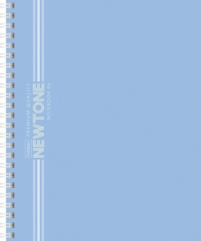 "Premium" Тетрадь 96 л. А5ф ЛИНИЯ 80г/кв.м Soft-touch на гребне NEWtone PASTEL Голубая дымка