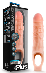 Телесный реалистичный фаллоудлинитель 9 Inch Silicone Cock Sheath Penis Extender - 22,86 см. (Цвет: телесный)