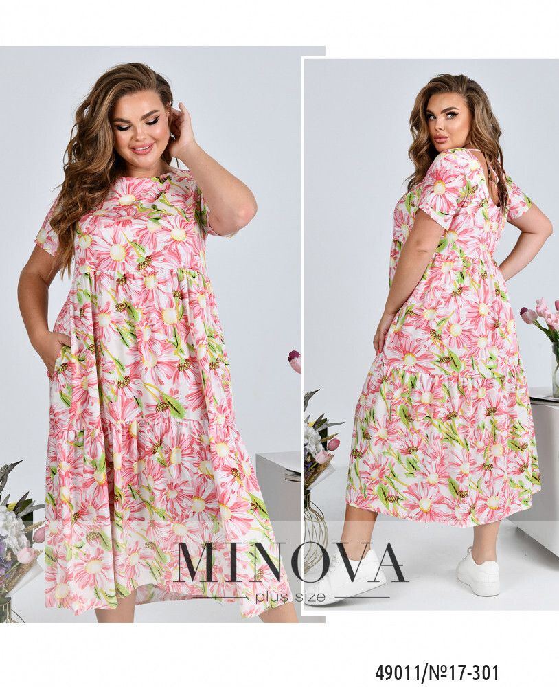Платье 17-301-розовый Minova Платье 17-301-розовый Minova