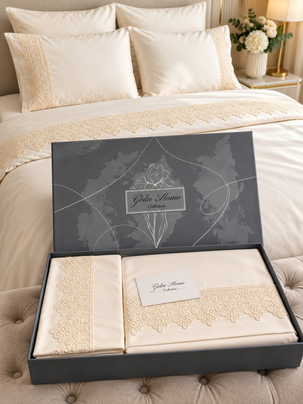 Gelin Home КПБ 6 пр. NISAN бежевый цвет пододеяльник 200*220, простынь 240*260, наволочки 50*70 2шт, декоративные наволочки 50*70 2шт GLNN311 — фото 7