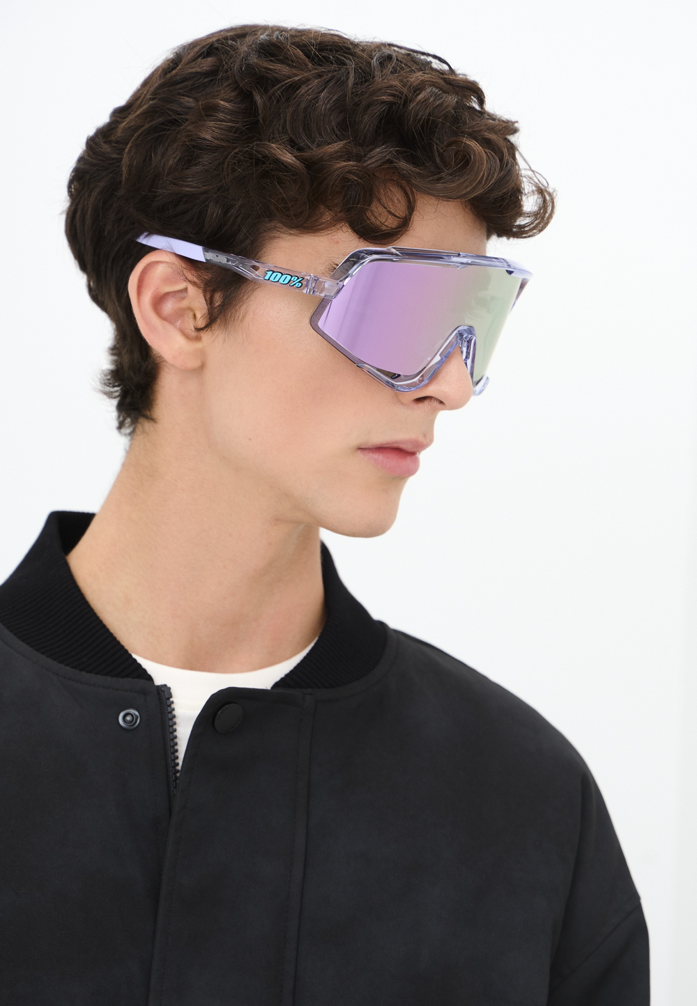 Спортивные очки 100% GLENDALE - Polished Translucent Lavender - HiPER Lavender Mirror Lens