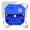 Розетка с заземлением и защитными шторками, с USB, A+С Voltum S70 Кашемир VLS040503