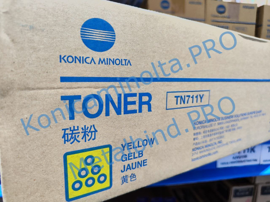 Тонер TN-711Y Konica Minolta оригинальный желтый A3VU250