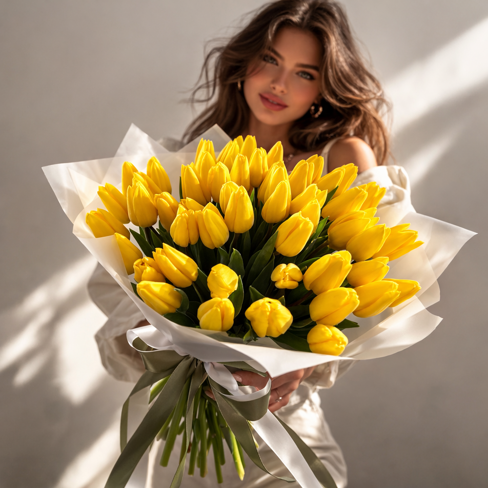 Букет из желтых тюльпанов "Yellow Tulips"