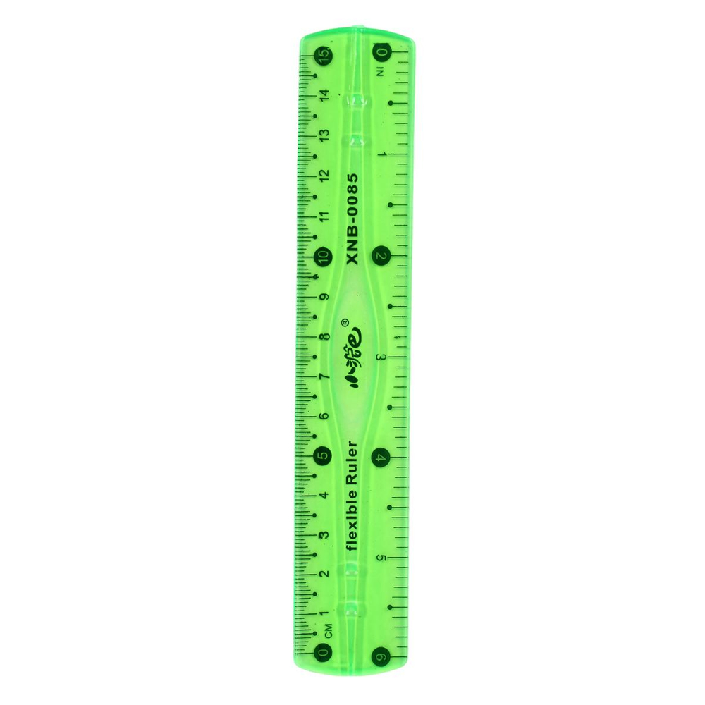 Линейка гибкая 15 см, 4 цвета микс, С-40549