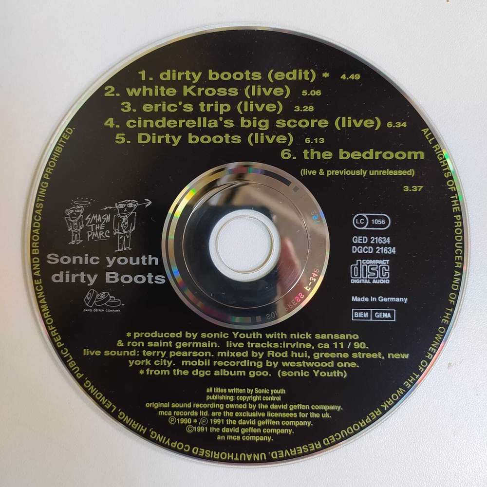 CD Sonic Youth - Dirty Boots (Европа 1991г.)