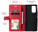 Дизайнерский чехол-книжка из кожи для XIAOMI 13 LITE с отделом для наличных, 3 слотами для карт и подставкой