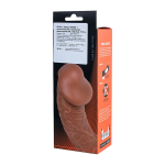 Телесная удлиняющая насадка 16,5см с крупной головкой Kokos Penis Sleeve 001 L Size