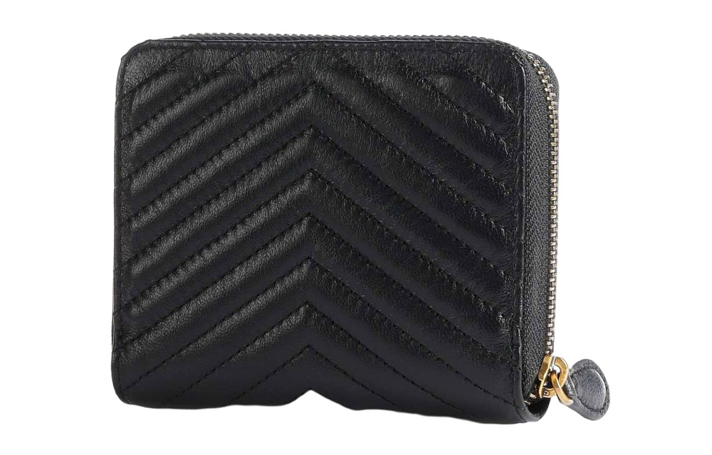 PINKO Quilt Sheepskin Bird Bag Swallow Bag Clutch Wallet Small Women"s Black