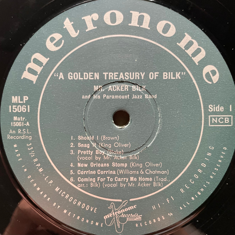 Mr. Acker Bilk And His Paramount Jazz Band ‎– A Golden Treasury Of Bilk (Дания)