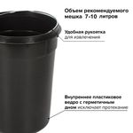 Ведро мусорное с педалью 5 литров "Classic", ЗЕРКАЛЬНОЕ, нержавеющая сталь, со съемным внутренним ведром, LAIMA, 232260