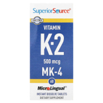 Superior Source, витамин K-2, 500 мкг, 60 быстрорастворимых таблеток MicroLingual