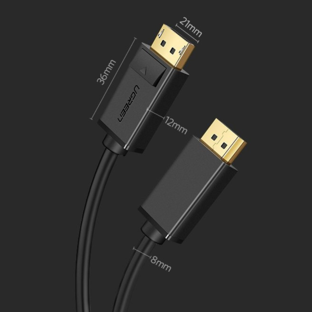 Кабель DisplayPort - DisplayPort, 2m, V1.2 DP102, UGREEN 10211