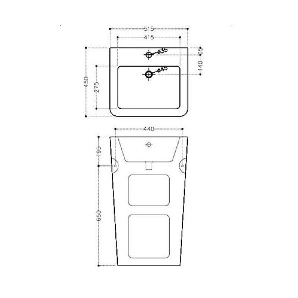 Напольная раковина Jaquar KUS-WHT-35401