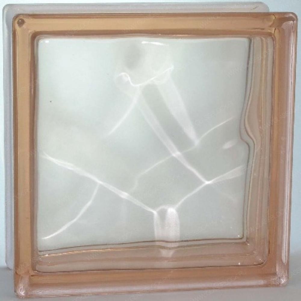 Купить Стеклоблок розовый полуматовый    окраска в массе Vitrablok  19x19x8