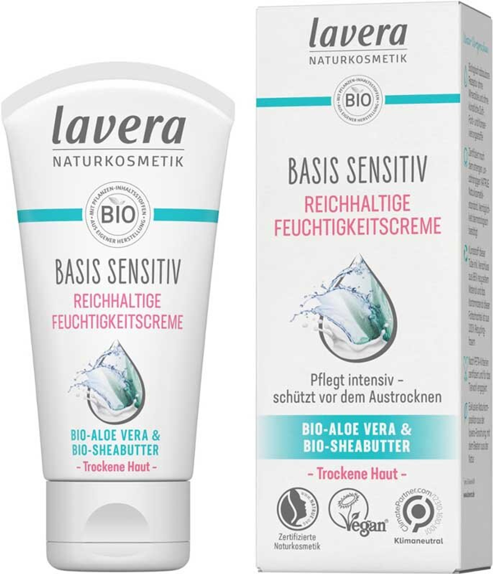 Basis Sensitiv Насыщенный увлажняющий крем Lavera Naturkosmetik, 50 мл