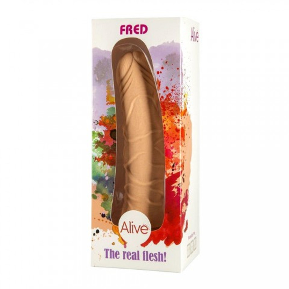 Реалистичный фаллоимитатор Fred от Alive (19* 4.7 см.)