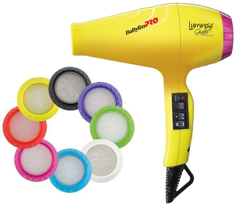 Профессиональный фен BaByliss PRO Luminoso Giallo Ionic BAB6350IYE 2100W - 2