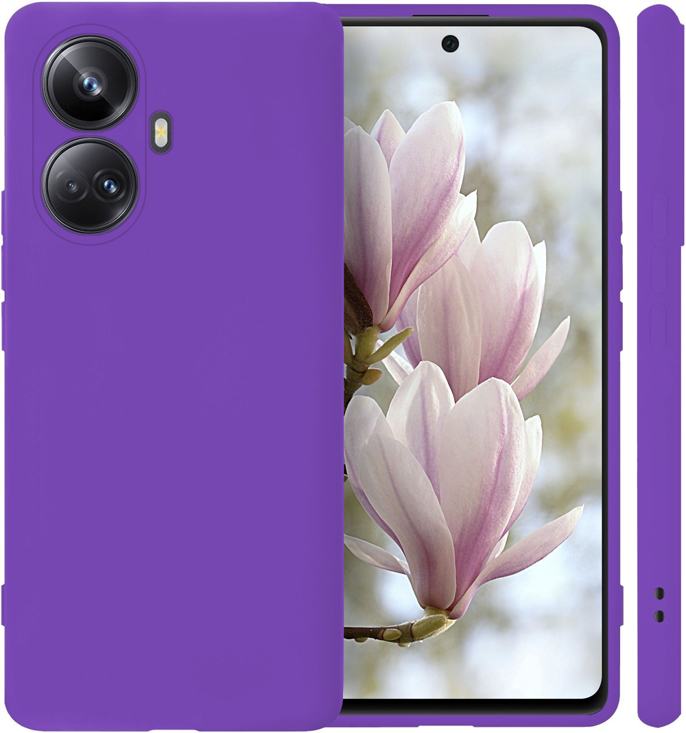 Мягкий Soft Touch чехол из силикона для REALME 10 PRO PLUS с бархатной подкладкой