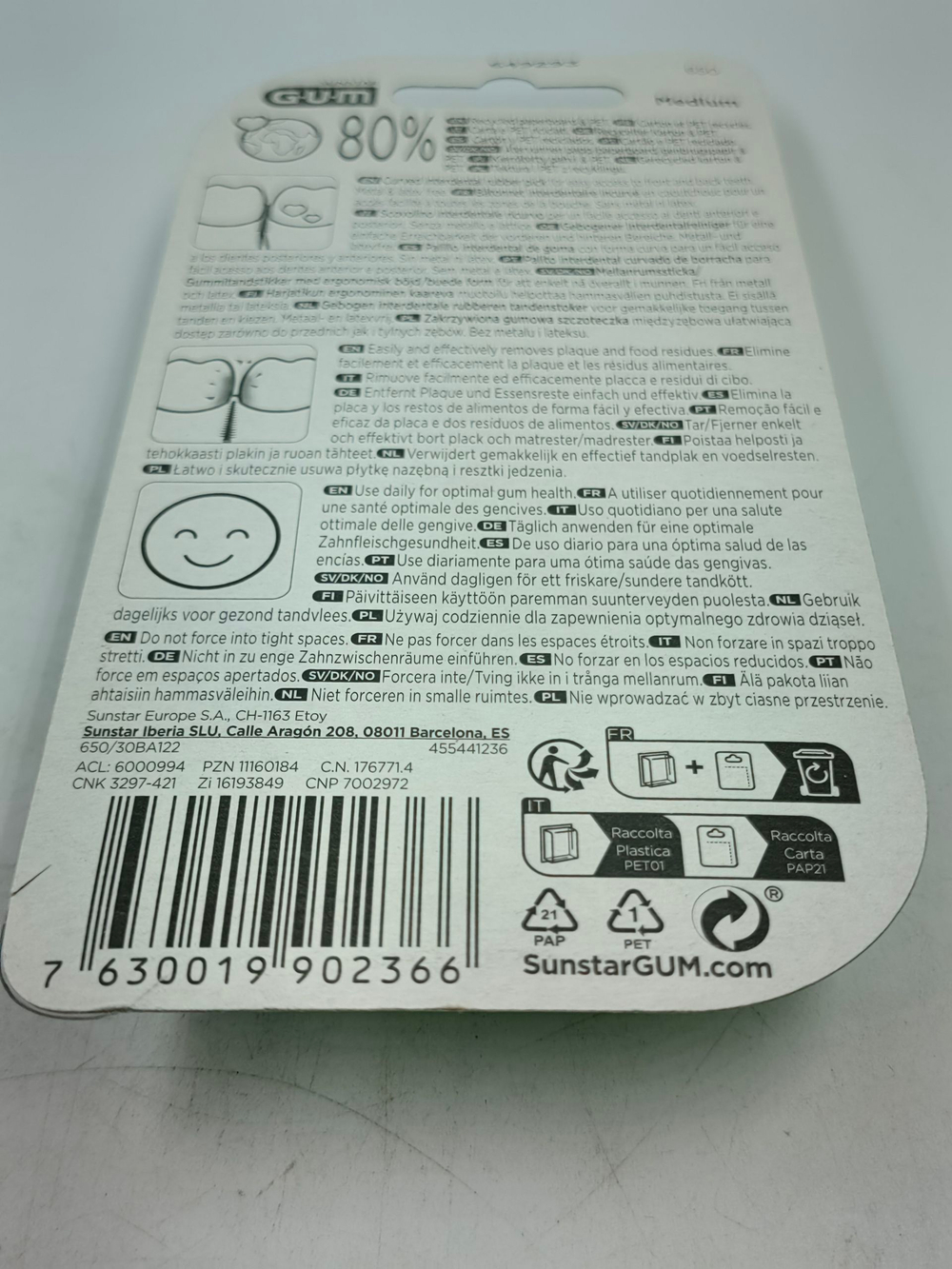 Щетка межзубная Gum Soft Picks Advanced зеленого цвета М 30 шт. (из Финляндии)