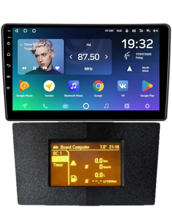 Магнитола для Opel Astra H (перенос БК вниз, черная) - Teyes CC2 PLUS монитор 9" QLED, Android 10, Быстрая, SIM-слот
