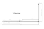 Душевой уголок Дайс (Dice) VSR-4D9016CL, 1600*900, хром, стекло прозрачное,