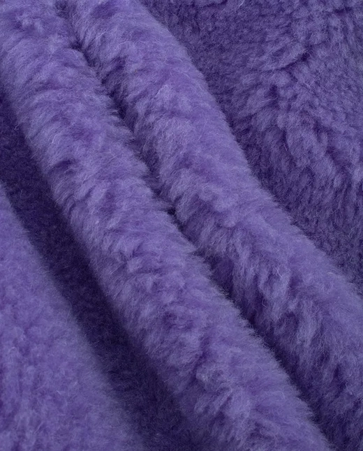 Мех шерстяной, 550 г/м2, шерсть-50%, п/э-50%, пр-во Беларусь, ш. 150 см, сиреневый