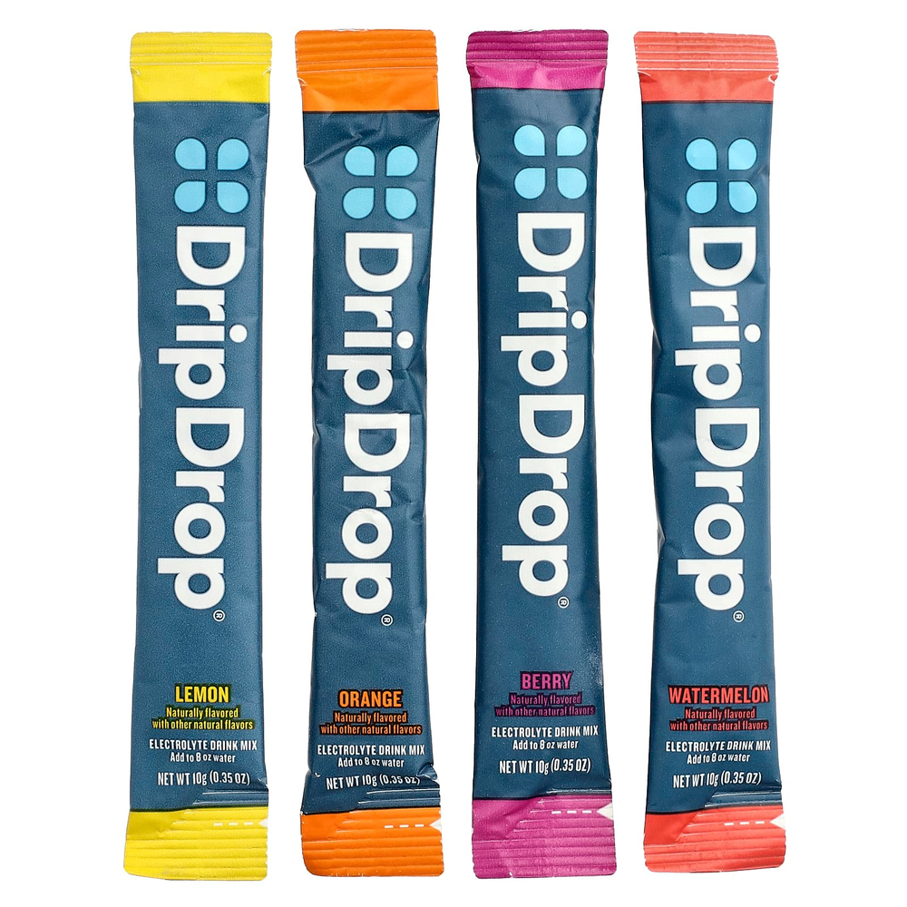 DripDrop, Electrolyte Drink Mix, Bold Variety, 8 Sticks, 0.35 oz (10 g) Each