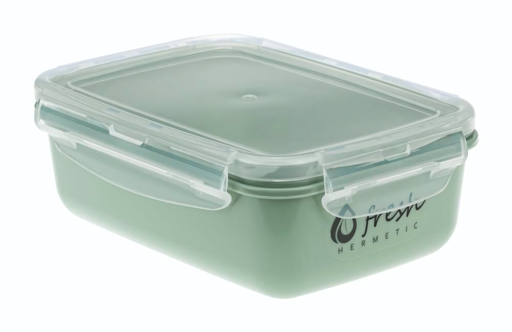 Емкость для продуктов 0,8л "Фреш" герметичная, цвет фисташковый