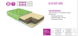 МАТРАС КАРАПУЗИК ДЕТСКИЙ
