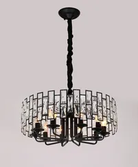 Люстра подвесная Rilon 89013/10 BK, 10×40 Вт, чёрная