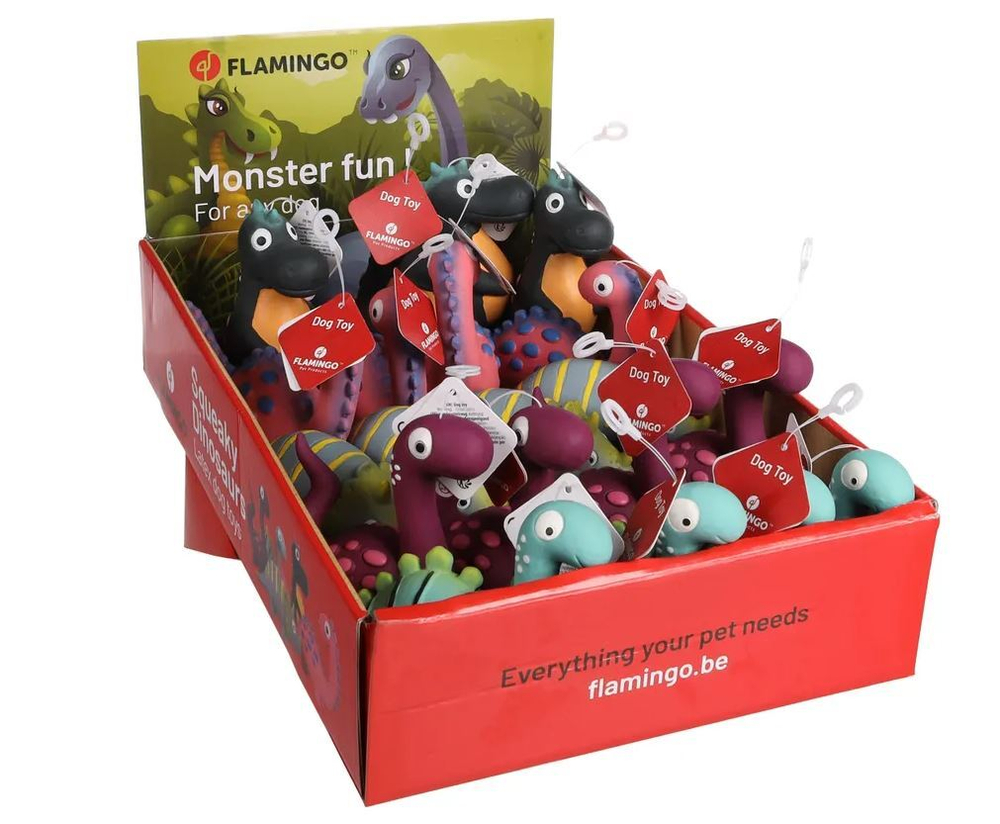 Набор игрушек "Динозавр" S, 20 шт, латекс, Flamingo