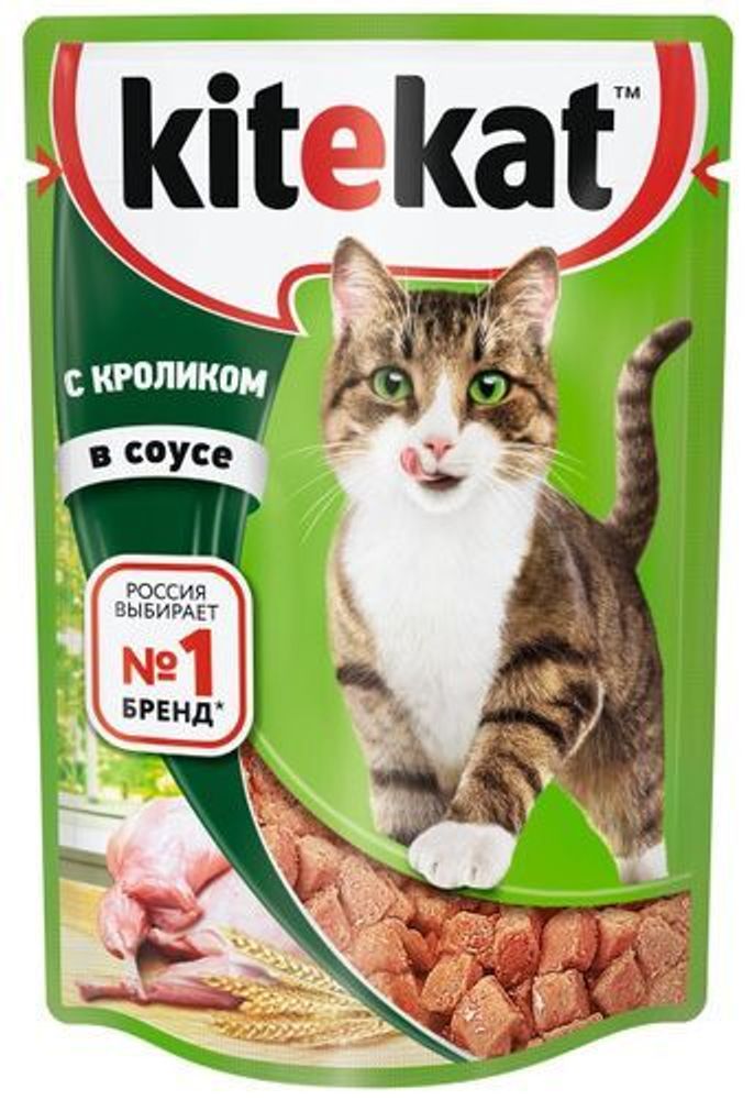 Влажный корм Kitekat для кошек кролик в соусе 85 г Влажный корм Kitekat для кошек кролик в соусе 85 г