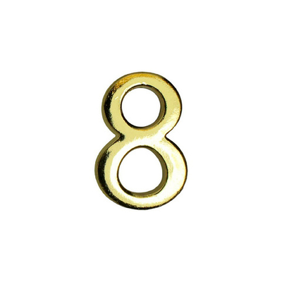 Цифра дверная АЛЛЮР золото "8" на клеевой основе/20