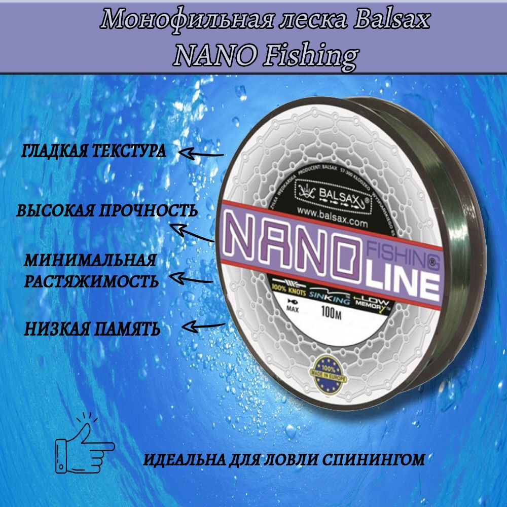 Монофильная леска Balsax Nano Fishing