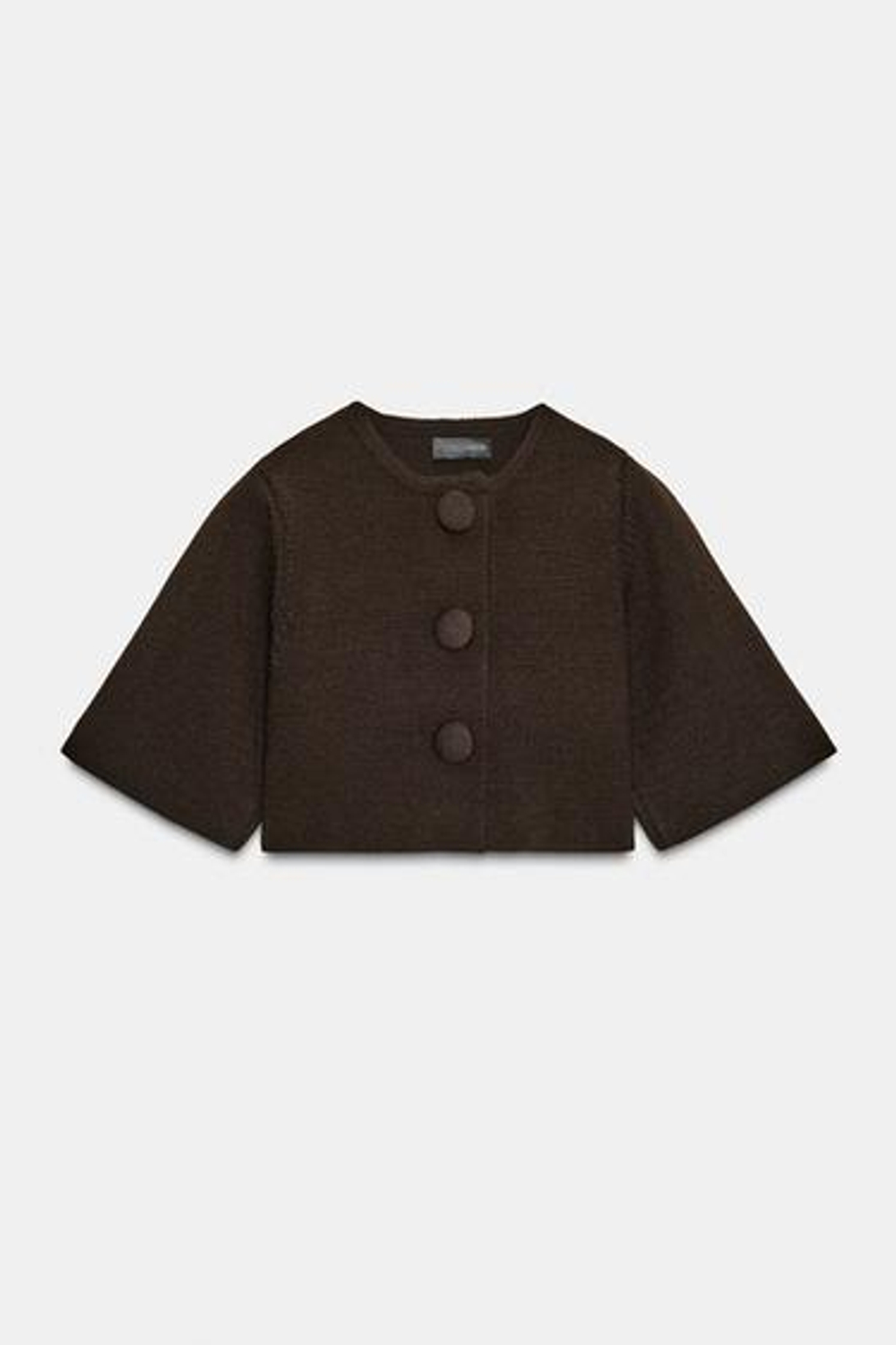 Короткий вязаный кардиган - ZARA