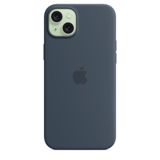 Силиконовый чехол Apple для iPhone 15 Plus MagSafe Синий