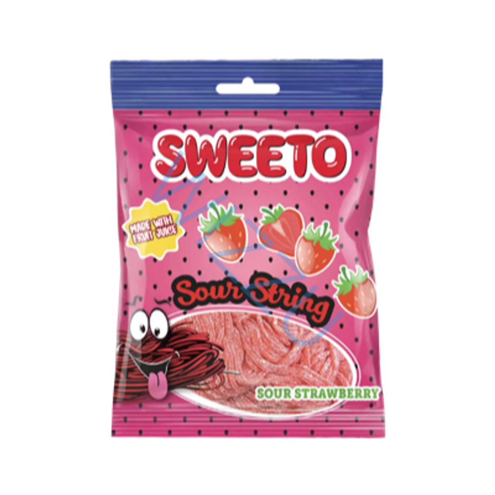 Мармелад жевательный SWEETO 70г Кислые спагетти Клубника (12шт/блок, 8блок/кор)