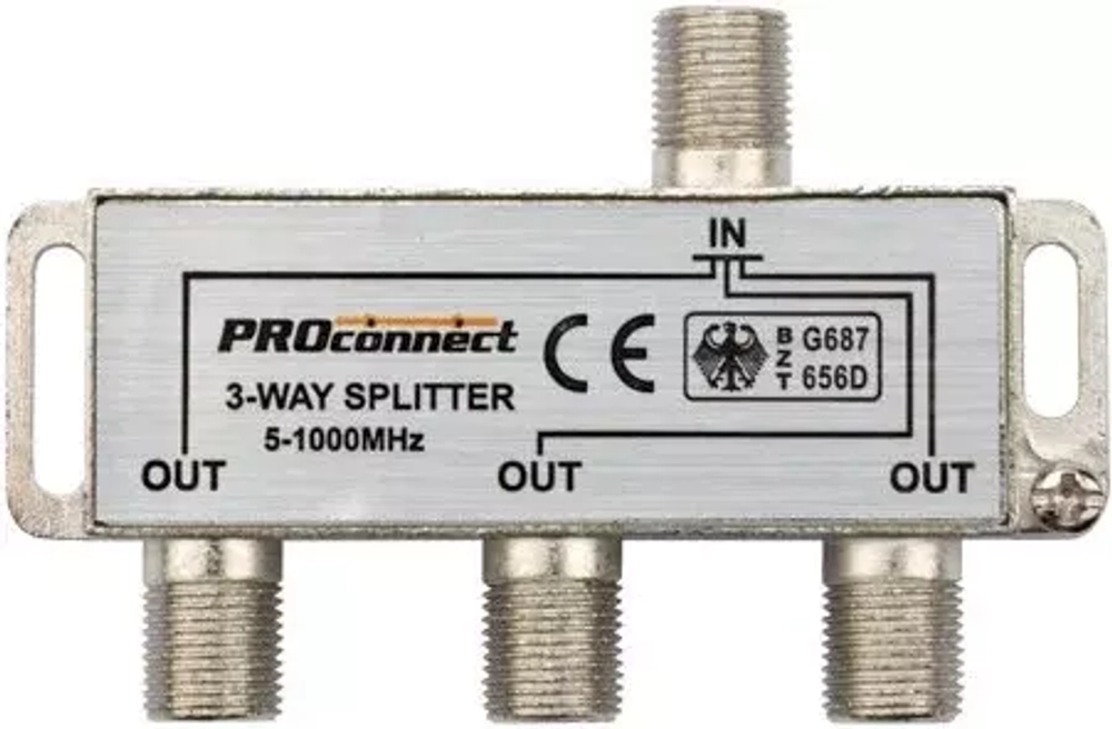 Разветвитель антенный на 3ТВ 5-1000MHz