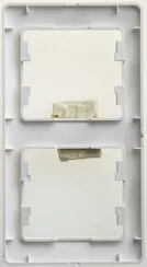 Рамка пластиковая на 2 поста вертикальная Systeme Electric Glossa Перламутр GSL000606