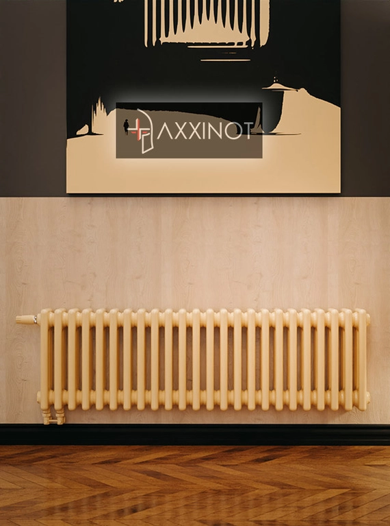 Axxinot Sentir 3037 - трехтрубный трубчатый радиатор высотой 370 мм, нижнее подключение с термовентилем, палитра RAL