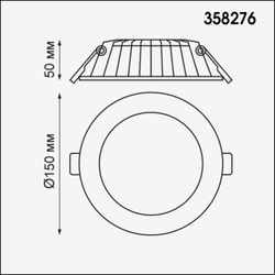 358276 SPOT NT19 494 белый Встраиваемый светильник IP20 LED 4000K 12W 100-240V GESSO