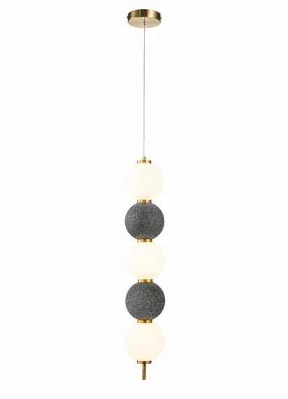 Светильник подвесной светодиодный NewRgy 17168-5A COPPER GOLD, 15 Вт, золотой и латунный