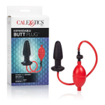 Анальная пробка силикона с грушей для накачивания Expandable Butt Plug (Цвет: черный с красным)
