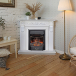 Каминокомплект Real Flame Dominica Corner WT с очагом Majestic Lux Black (угловой) (без пульта)