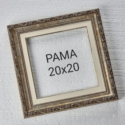 Рамка для вышивки 20х20 см, материал пластик, коричневая с белым
