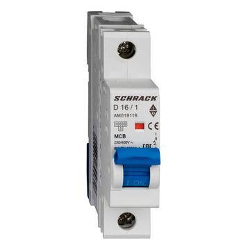 Автоматический выключатель Schrack Technik 1P D 16A 10kA Amparo AM019116--